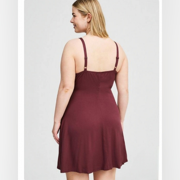 NWT Torrid 2 Sassafras Mini Stretch Challis Slip Dress 2X 18 20 - Picture 5 of 7